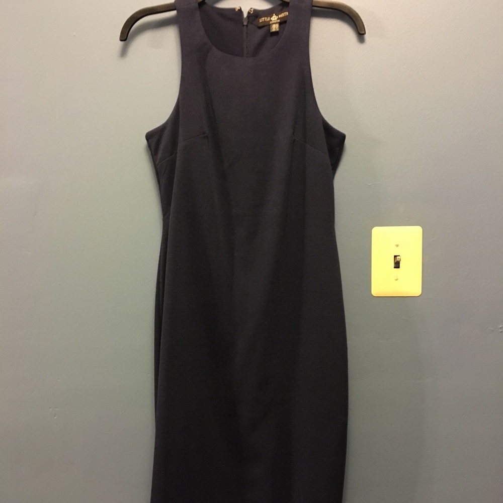 Navy day to evening dress